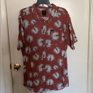 RVCA Men’s Button Down Short Sleeve Shirt XXL